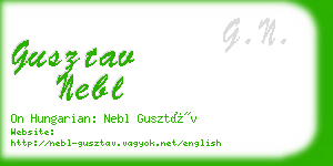 gusztav nebl business card